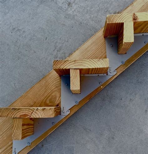 metal ez-stair brackets|bracketed stairs for deck.